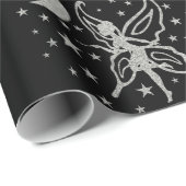 Black and Silver Fairy Cadeaupapier (Rol Hoek)