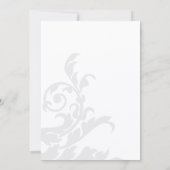 Black and Silver Flourish Rehearsal Dinner Kaart (Achterkant)