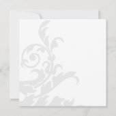 Black and Silver Flourish Wedding Kaart (Achterkant)