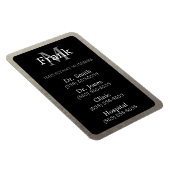 Black and Silver Foil Belangrijke telefoonnummers Magneet (Rechterzijde)