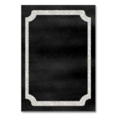 Black and Silver Glitter Evenement Kaart (Achterkant)