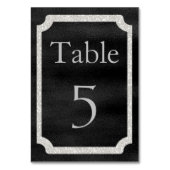 Black and Silver Glitter Evenement Kaart (Voorkant)