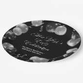 Black and Silver Glitter New Year's Eve Party Papieren Bordje (Gekanteld)
