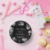 Black and Silver Glitter New Year's Eve Party Papieren Kommen (Feest)