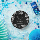 Black and Silver Glitter New Year's Eve Party Papieren Kommen (Feest)