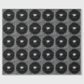 Black and Silver Graduation Cadeaupapier (Vlak)