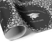 Black and Silver Graduation Cadeaupapier (Rol Hoek)