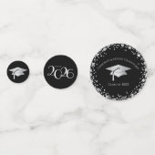 Black and Silver Graduation Confetti (Voorkanten)