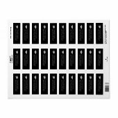 Black and Silver Graduation Etiket (Full Sheet)