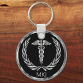 Black and Silver Medical - Monogram Sleutelhanger (Achterkant)