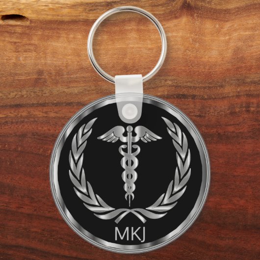 Black and Silver Medical - Monogram Sleutelhanger (Achterkant)