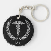 Black and Silver Medical - Monogram Sleutelhanger (Achterkant)