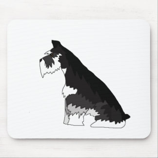 Black and Silver Schnauzer Muismat