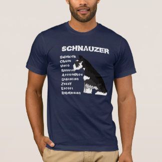 Black and Silver Schnauzer T-shirt