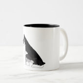 Black and Silver Schnauzer Tweekleurige Koffiemok (Voorkant rechts)