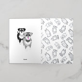 Black and Silver Schnauzers Hartelijk dank Folie Feestdagenkaart (Buiten Laag)