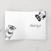 Black and Silver Schnauzers Hartelijk dank Folie Feestdagenkaart (Binnenlaag)