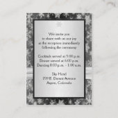 Black and Silver Snowflakes Enclosure Card Informatiekaartje (Achterkant)