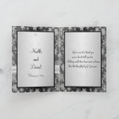 Black and Silver Snowflakes Hartelijk dank Bedankkaart (Binnen)