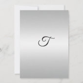 Black and Silver Verjaardag uitnodiging (Achterkant)