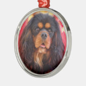 Black and Tan Cavalier King Charles Spaniel Dog Metalen Ornament (Links)