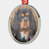 Black and Tan Cavalier King Charles Spaniel Dog Metalen Ornament (Links)