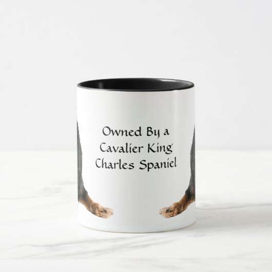 Black and Tan Cavalier King Charles Spaniel Dog Mok (Midden)