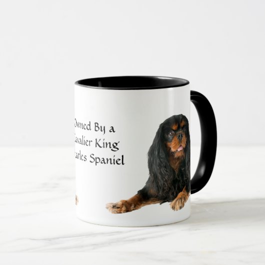 Black and Tan Cavalier King Charles Spaniel Dog Mok (Voorkant rechts)