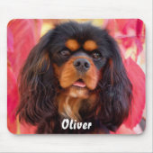 Black and Tan Cavalier King Charles Spaniel Dog Muismat (Voorkant)