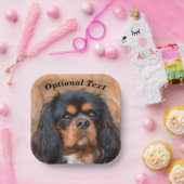 Black and Tan Cavalier King Charles Spaniel Dog Papieren Bordje (Feest)