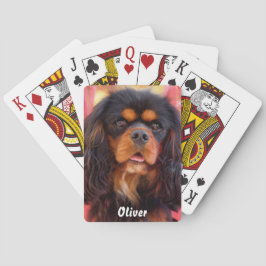 Black and Tan Cavalier King Charles Spaniel Dog Pokerkaarten
