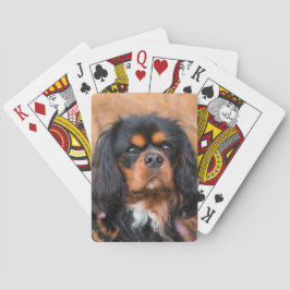 Black and Tan Cavalier King Charles Spaniel Dog Pokerkaarten