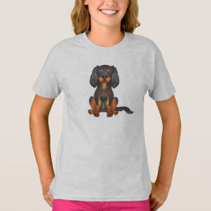 Black and Tan Cavalier King Charles Spaniel Dog T-shirt