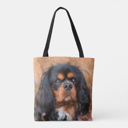 Black and Tan Cavalier King Charles Spaniel Dog Tote Bag (Achterkant)