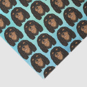 Black and Tan Cavalier King Charles Spaniel Gift Tissuepapier (Detail)