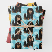 Black and Tan Cavalier King Charles Spaniel Inpakpapier Vel (In situ)