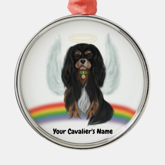 Black and Tan Cavalier Pet Loss Ornament (Voorkant)