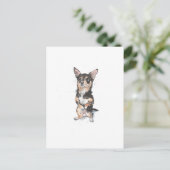 Black and Tan Chihuahua Cute grappdog Briefkaart (Staand voorkant)