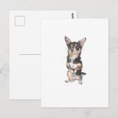 Black and Tan Chihuahua Cute grappdog Briefkaart (Voorkant / Achterkant)