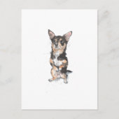Black and Tan Chihuahua Cute grappdog Briefkaart (Voorkant)