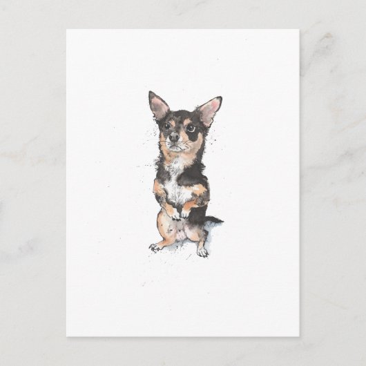 Black and Tan Chihuahua Cute grappdog Briefkaart (Voorkant)