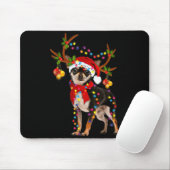 Black And Tan Chihuahua Gorgeous Reindeer Christma Muismat (Met muis)