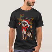 Black And Tan Chihuahua Gorgeous Reindeer Christma T-shirt (Voorkant)