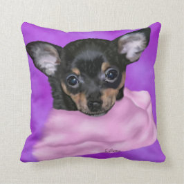 Black and Tan Chihuahua Puppy Kussen