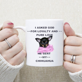 Black and Tan Chihuahua Puppy Monogrammed Koffiemok
