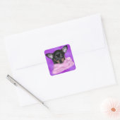 Black and Tan Chihuahua Puppy Vierkante Sticker (Envelop)