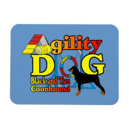 Black and Tan Coonhound Agility Magneet