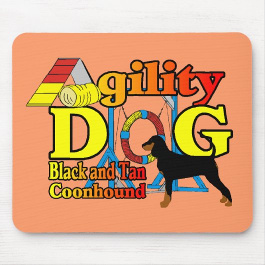 Black_and_Tan_Coonhound Agility Muismat (Voorkant)