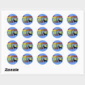 Black_and_Tan_Coonhound Agility Ronde Sticker (Vel)