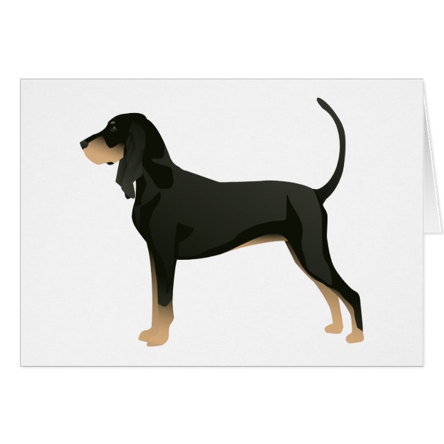 Black and Tan Coonhound Basic Breed  (Voorkant Horizontaal)